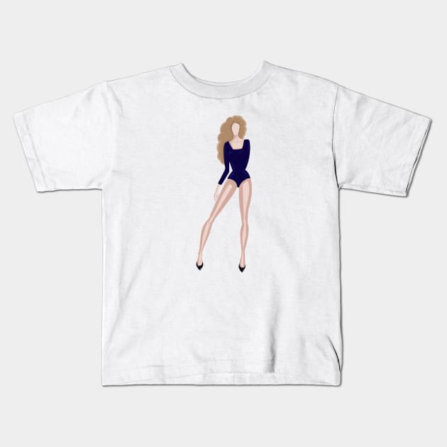 Lady Kids T-Shirt by Keen_On_Colors